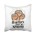 thumbnail image 1 of Funda de Almohada ABPHQTO Colectivo Juntos Somos Fuertes Letras Puño Levantado 45x45 cm, 1 of 2