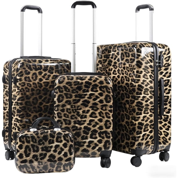 4-Piece Suitcase Set: 28in Expandable, 24in Checkable, 20in Carry-On, 14in Organizer