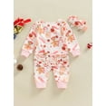 thumbnail image 4 of Newborn Baby Girl Christmas Outfit Gingerbread Onesie Zipper Romper Jumpsuit Xmas Outfit Fall Winter Clothes, 4 of 8