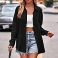 thumbnail image 2 of KBODIU Women's Open Front Cardigan Coat Long Sleeve Loose Open Front Sweater Coat Draped Lightweight Breathable Fall Cardigan Jackets with Pockets Black S, 2 of 6