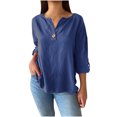 thumbnail image 2 of Wiyuqeen T Shirts for Women Short Sleeve Summer Tops Crew Neck Solid Color Tshirts Casual Going Out Tees Lightweight Shirts Daily Deals, 2 of 8