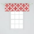 thumbnail image 2 of Ambesonne Red Window Valance, Western Style Floral Scroll Motif Swirled Lines Antique Royal Ornament with Framework, Curtain Valance for Kitchen Bedroom Decor with Rod Pocket, 54" X 18", Red White, 2 of 3