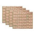 thumbnail image 1 of 4 Hojas de Etiquetas Numéricas 0.12" Etiquetas Numéricas Mini 3D Autoadhesivas de Aleación (Oro Rosa), 1 of 7