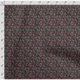 thumbnail image 4 of Soimoi Floral Printed, Poly Canvas Fabric, Decor Sewing Fabric by The Yard 56 Inch Wide,Decorative Fabric for Curtains Tote Bags, Red & Blue, 4 of 5