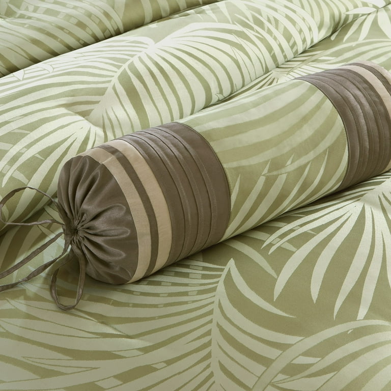 Madison Park Freeport King 7 Piece Jaquard Comforter Set in Olive