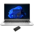 thumbnail image 1 of HP ProBook 445 G9 6N182 Home/Business Laptop (AMD Ryzen 5 5625U 6-Core, 14.0in 60Hz Full HD (1920x1080), AMD Radeon, 64GB RAM, 2TB PCIe SSD, Backlit KB, Wifi, USB 3.2, Win 10 Pro) with DV4K Dock, 1 of 6