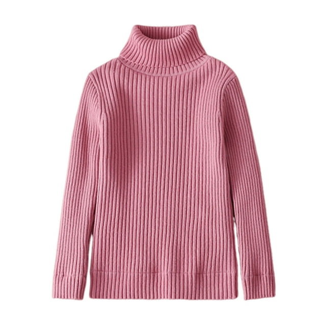 cfhntfmh Baby Girls Turtleneck Sweaters Kids Pullover Toddlers Knit Long Sleeve Sweater Tops Winter Clothes Fall Outfit