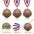 thumbnail image 3 of Bowling Games Copper Award Medals with Ribbons, Winner Medals Prizes for Competitions Sports Copper, 3 of 7