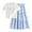 Z09-Blue, variant on Gaexia Children Outfits Summer Girls' Clothing New Clothing for 8 12 Years Flying Sleeve Top Pants Suit Clothes Sets