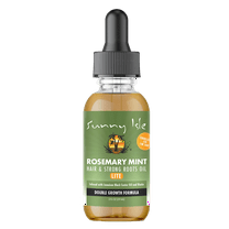 Sunny Isle Rosemary Mint Hair and Strong Roots Oil Lite 2oz | For Light, Thin Hair | Infused with Biotin & Jamaican Black Castor Oil | Nourish Hair Follicles | Dry Scalp, Split Ends