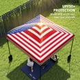 thumbnail image 3 of Outsunny 10' x 10' Canopy Cover with Weight Bags, UPF50+ Pop Up Canopy Replacement Top, American Flag, 3 of 9