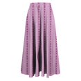 thumbnail image 3 of ameIAEA Women Elastic High Waist A-Line Skirts 2024 Fall Fashion Color Block Ruffle Midi Skirt, 3 of 5