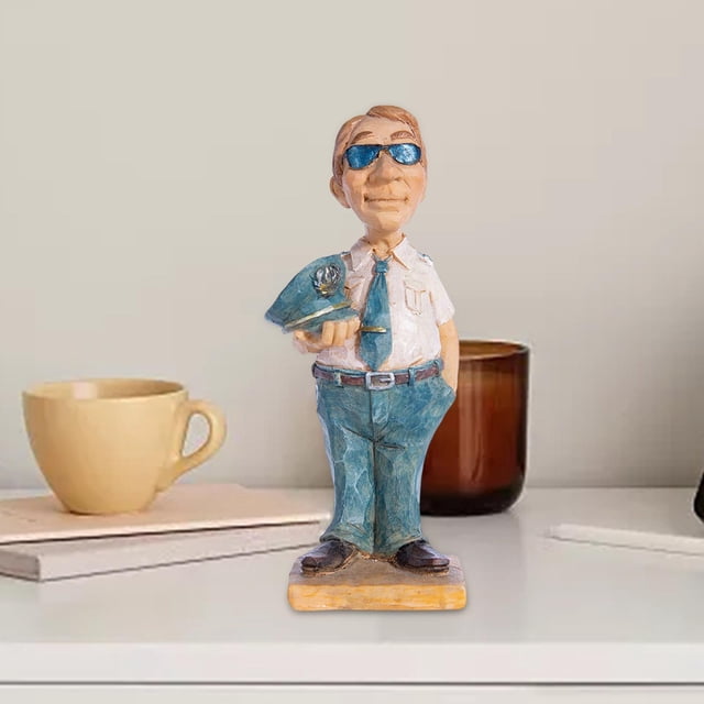 Figuras de personas profesionales , escultura de gente pequeña pintada, pie para estante, decoración de adorno de mesa para sala de Estilo A Soledad Figuras de muñecas de resina