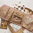 thumbnail image 3 of Bolsa Organizadora De Joyas Para Viaje Alhajero Plegable Xtellar rosa, 3 of 4