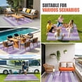 thumbnail image 4 of Purple Silvery Outdoor Rug for Patio/Deck/Porch, Non-Slip Large Area Rug 4 x 6 Ft, Geometric Ombre Stripe Boho Sparkling Dot Indoor Outdoor Rugs Washable Area Rugs, Camping Rug Carpet Runner, 4 of 8
