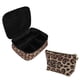 thumbnail image 5 of Bolsa de Maquilla de Cuero PU, Versátil Resistente a la Lágrima 4 Compariñanos Bag de Internos de Maquillaje Leopardo Ligero para Cepillos de MaquillaJe Para Familia, 5 of 7