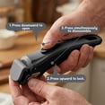 thumbnail image 3 of Removable Cookware Handle for Pots and Pans, Detachable Replacement Handle with One-Button Release, Universal Style Grip for Compatible Cookware, 3 of 6