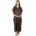 thumbnail image 4 of Bimba Maternity Kaftan Belt Nursing Night Gown| Front Buttons| Baby Shower Gift, 4 of 8