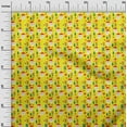thumbnail image 2 of oneOone Cotton Cambric Yellow Fabric Merry Christmas Quilting Supplies Print Sewing Fabric By The Yard 42 Inch Wide-544, 2 of 4