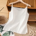 thumbnail image 4 of PEZHADA Hauts Sans Manches pour Femmes Été Mode Décontractée Confort Couleur Unie Col Rond Ample Coton et Lin Hauts d'Été pour Femmes avec Manches, 4 of 9