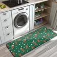 thumbnail image 3 of Green Christmas Gingerbread Man Pattern Kitchen Rug Mat,Kitchen Runner Rugs Non Skid Washable,Decorative Kitchen Floor Mats for Kitchen,Sink,Laundry,17"x47.2", 3 of 7