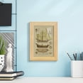 thumbnail image 6 of Antique Ship Plan II -Framed Print w/glass-Natural Wood, 6 of 7