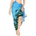 thumbnail image 3 of HAPPY BAY Women's Sarong Bikini Skirt Cover up Swimsuit Summer Wraps Bathing suit Swimwear Beach Wrap Skirts for Women One Size Sky, Palm Beach, 3 of 4
