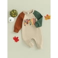 thumbnail image 4 of Infant Boy Girl Fall Clothes 3M 6M 12M 18M Gobble Long Sleeve Jumpsuit Romper Onesie First Halloween Thanksgiving Baby Outfit, 4 of 10