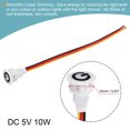 thumbnail image 3 of Uxcell DC 5V Touch Dimmer Switch 16mm Diameter Snap-in Mount White for LED Lights Strip Lights, 3 of 5