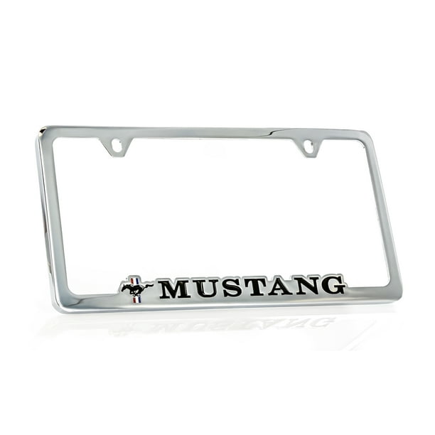 Ford Mustang Chrome contoured Plated Zinc Metal License Plate Frame