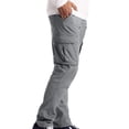 thumbnail image 2 of Frontwalk Men Tactical Pant Mid Waist Bottoms Solid Color Cargo Pants Men's Casual Military Trousers Straight Leg Light Gray 3XL, 2 of 3