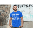 thumbnail image 4 of tees geek The Man Behind The Bump Men's Shirt Funny T-Shirt Humor Novelty Graphic Tees for Men (Large) - Blue, 4 of 4