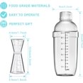 thumbnail image 4 of 4 pcs Clear Cocktail Shaker Set 2 pcs Plastic bar Shaker with 2 pcs Plastic Cocktail Double Measuring Jigger, 4 of 6