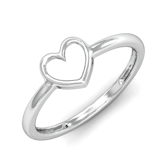 925 Sterling Silver Heart Shaped Ring Silver Passionate Love Ring, Gift Ring for Beloved