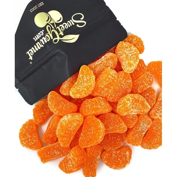 SweetGourmet Orange Fruit Slices, Sugar Coated Jelly Candy, 1-Pound Bulk Bag, Naturally Flavored, Gluten-Free
