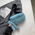 thumbnail image 3 of Bolso Mujer Cinturón Cintura Versátil Mullido Bandolera Otoño Invierno Monedero Azul, 3 of 8