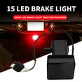 thumbnail image 2 of 2 Inch Trailer Truck Hitch Towing Receiver Cover Smoked Lens 15 LED Brake Light, 2 of 8