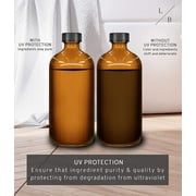 Liba 16 oz Amber Glass Refillable Empty Spray Bottles with Trigger Sprayer, 2 Pack