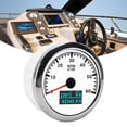 thumbnail image 2 of 3-in-1 6000RPM Universal Tachometer Gauge Water Temp Oil Pressure Hour Meter IP67 Waterproof 10 in / 25.4 cm, 2 of 6