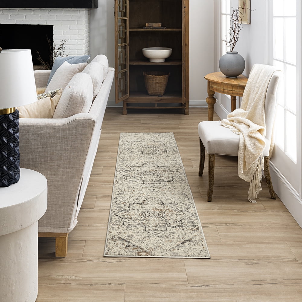 Mohawk Home Icarus Indoor Woven Runner Rug, Cream, 2' x 10'