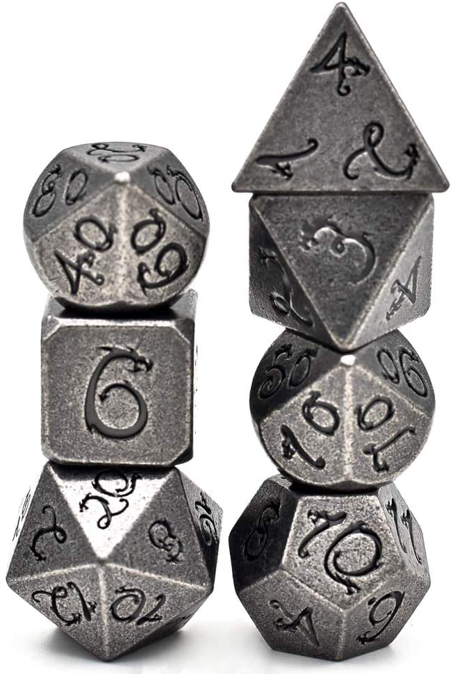 Pack of 30 Acrylic Dice Iron Box Case Gold&Blue for Dungeons and Dragons 
