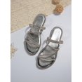 thumbnail image 4 of Women Crystal Embellished Flat Sandals, Thin Strap Two-way Wearing Slipper Sandals, 4 of 4