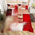 thumbnail image 2 of Erosebridal Housse de Couette Géométrique Rouge Simple, Ensembles de Literie Modernes et Tendance Taille Simple, Literie Réversible Ombrée Abstraite Taille Simple, Décoration de Chambre Ultra Douce, 2 Pcs (Sans Couette), 2 of 7