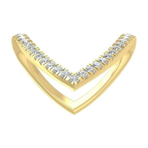 Araiya Fine Jewelry 14K Yellow Gold Round-shape Lab Grown Diamond Fashion Band Ring ( 1/2 cttw, D-F Color, VS Clarity) Size 10