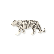Zaga Toys, White Male Tiger, Hand-Painted Plastic Decorative Figurine