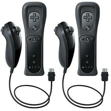- TSV 2 x Remote Wiimote Nunchuck Controller Set Combo for Nintendo Wii Game+Case Skin