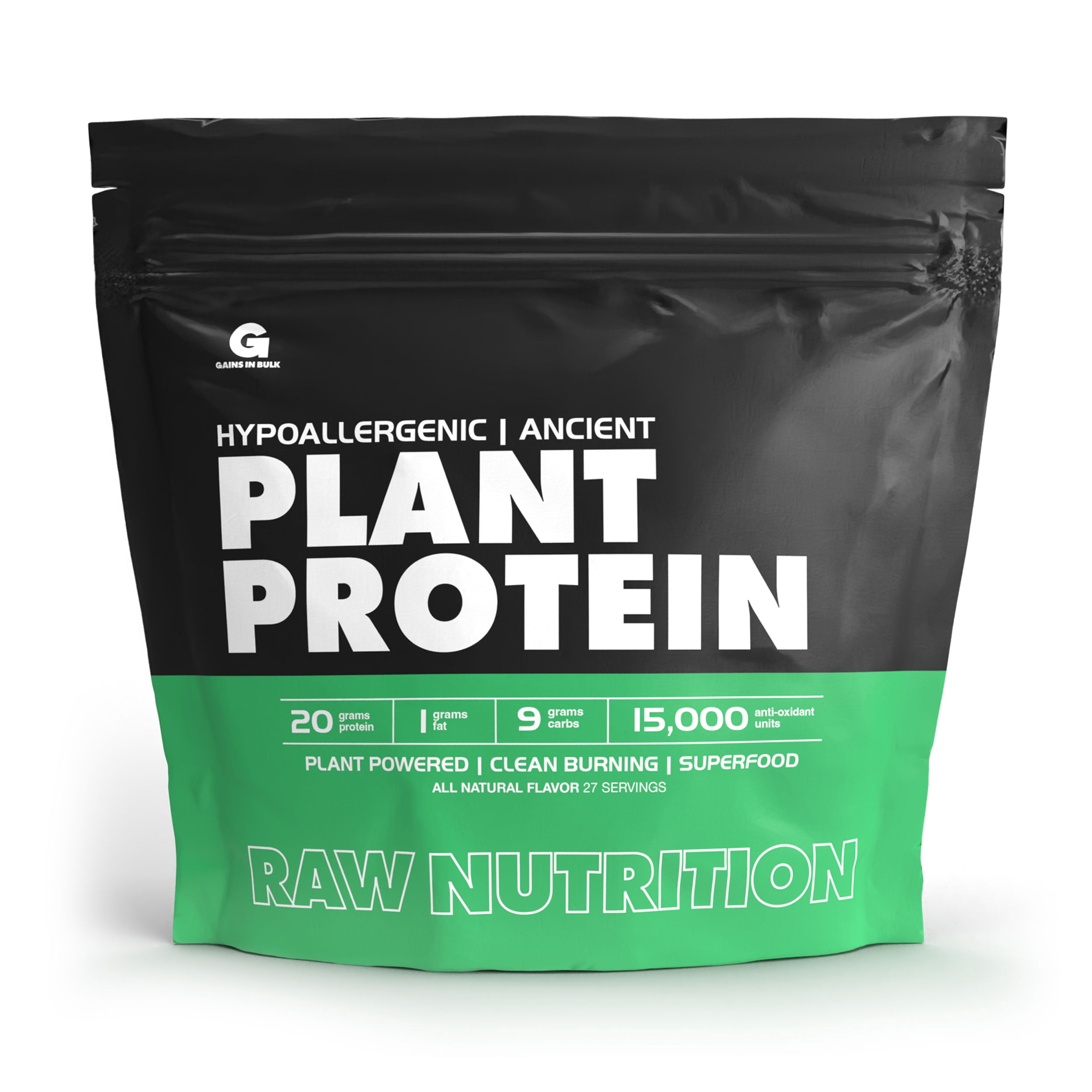 Gains in Bulk - Raw Nutrition Plant Powered (/)