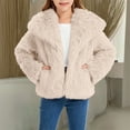 thumbnail image 5 of YunPes Girls Faux Fur Coat&nbsp;Winter Windproof Thick Fluffy Insulated Fuzzy Jacket&nbsp;Casual&nbsp;Cozy Lapel Collar Plush Outerwear&nbsp;, 5 of 6