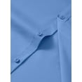 thumbnail image 4 of sogami Mens Button Up Shirt Stretched Wrinkle Free Short Sleeve Dresses Shirt For Casual, 4 of 6