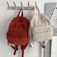 thumbnail image 4 of Corduroy Backpack Vintage Embroidered Laptop Bookbag Casual School College Daypack Lightweight Travel Backpack, 4 of 4